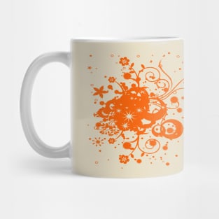 Floral And Stars Burst Mug